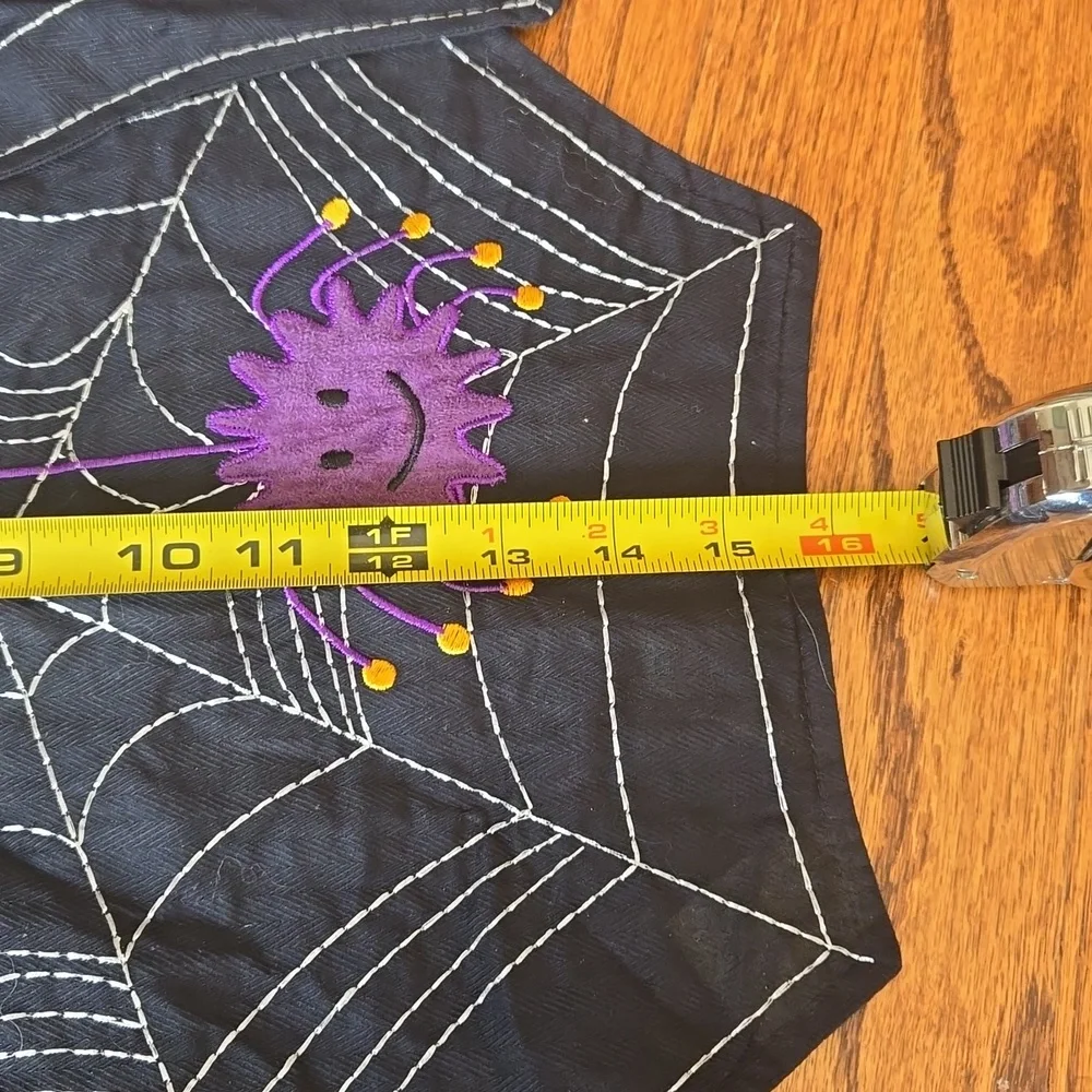 Halloween Themed Black Spider Web Table Runner